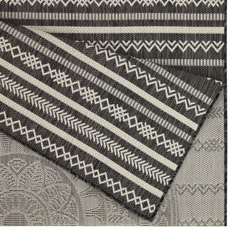 Sunshine GC_HAR2017 Anthracite 5 Ft. 3 In. X 7 Ft. 3 In. Indoor/Outdoor Area Rug