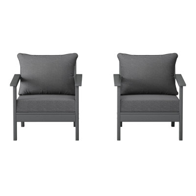 Deep Seating Chair With Cushions (Set Of 2)