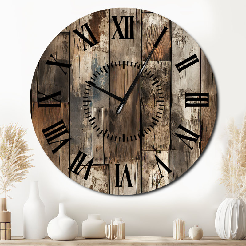 Horloge murale rustique rustique, Surdimensionné