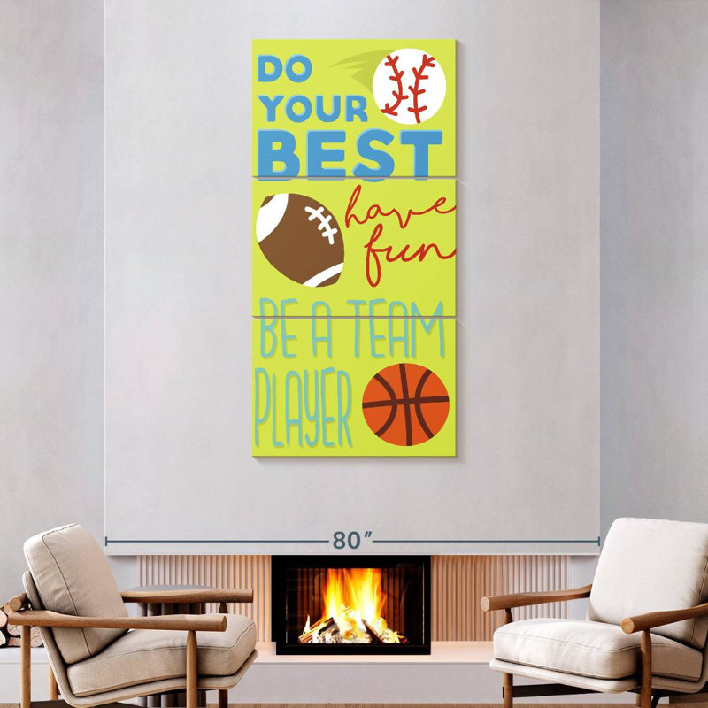 Sports Is Fun Do Your Best, 75" H x 36" W