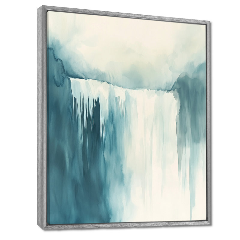 Blue Zen Picture Framed Wall Art, 32" H x 24" W, Black Picture Framed