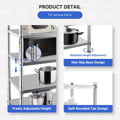 Capacité de la tablette avec hauteur réglable et trous d'aération pour le bureau de la cuisine