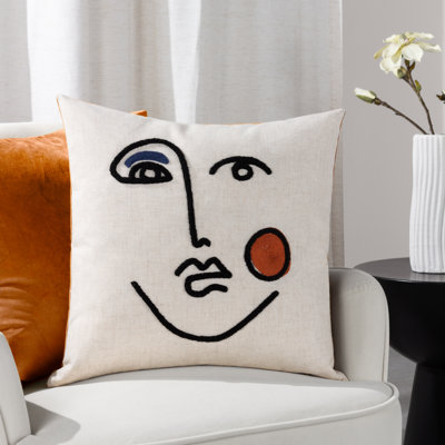 Cleo Abstract Square Cushion