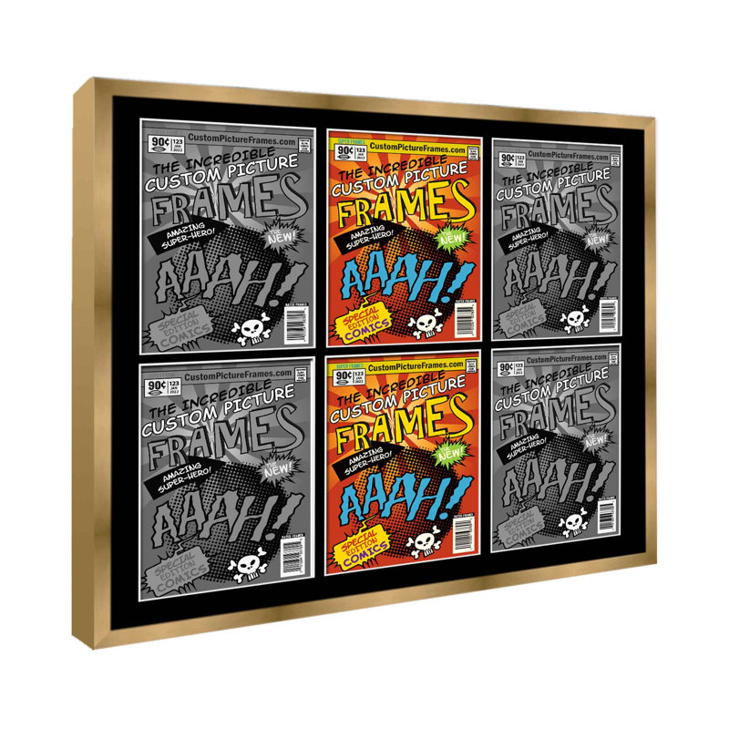 Cadre photo Collage, Doré / Noir, 6,875 po x 10,5 po, 29 po x 26 po
