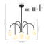 Bradrick 6-Light Dimmable Frosted Glass Sputnik Sphere Chandelier-768036062
