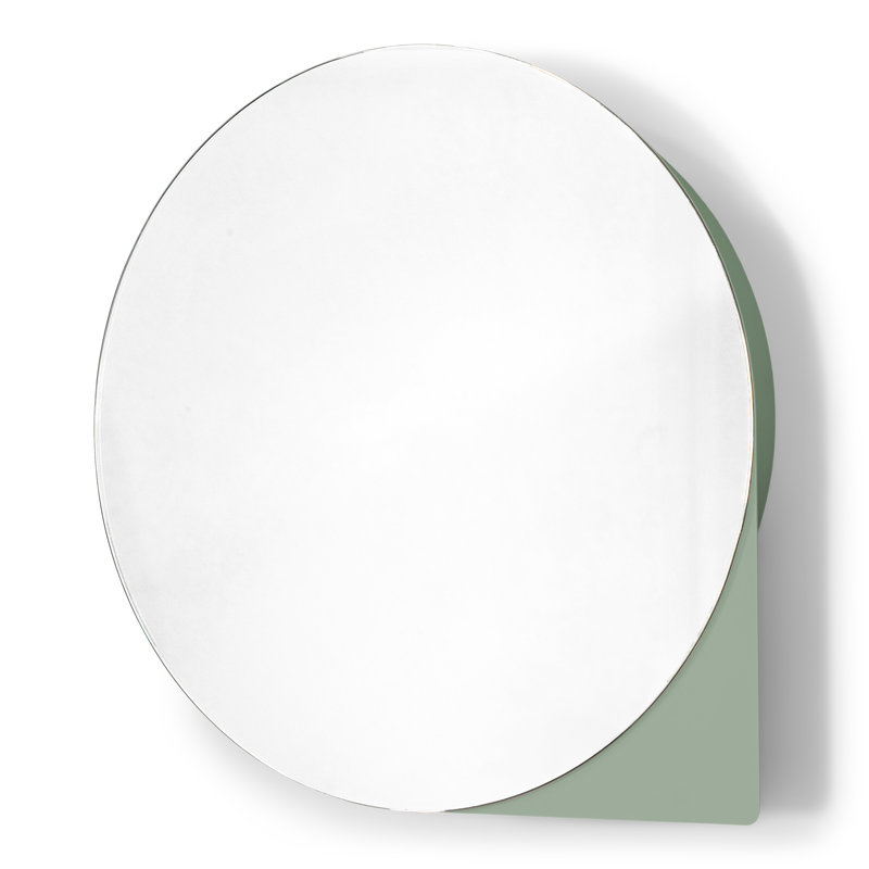 Spinder X BUDDE Steel Mirror, 55 cm H x 55 cm W, Green