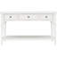 Console simple avec trois tiroirs et tablette inférieure - tiroirs blanc antique. Bois massif. Spacieux pour le rangement. Capacité de table de 220 lb, capacité de 66 17 tiroirs. 50 po de longueur x 15 po-2087193724