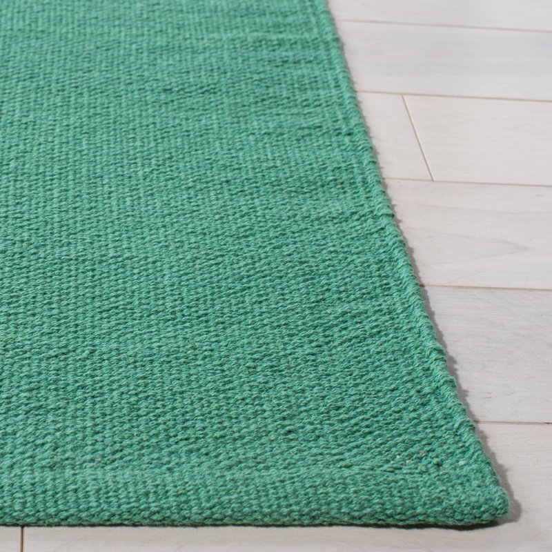 Tapis rayé en coton tissé à la main Estine, Rectangle 9 pi x 12 pi