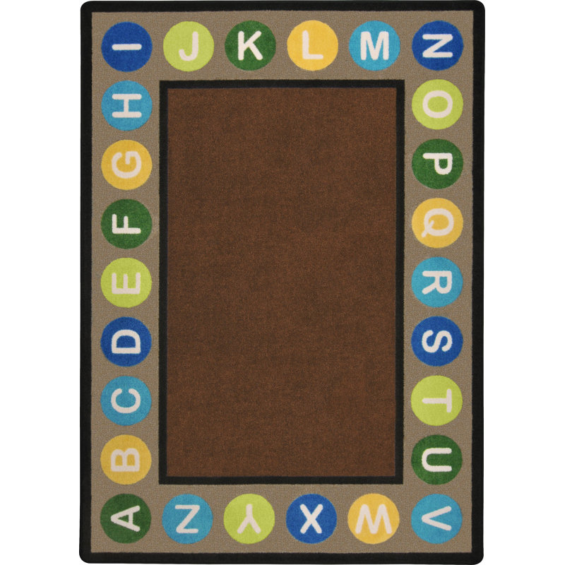 Tapis Diontray Kid Essentials Alphabet Spots, Rectangle 7 pi 8 po x 10 pi 9 po