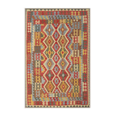 Tapis orange/brun/jaune contemporain Geronimo