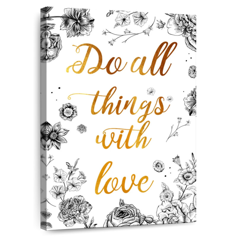 Tergel Do All Things With Love, citation II, H 36 po x l 24 po