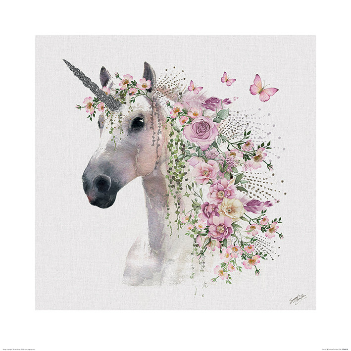 Unicorn by Summer Thornton - Print, 60cm H x 60cm W x 0.001cm D, Paper