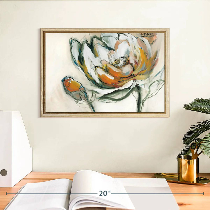 Bloomed, Floating Frame Natural Wood, 13" X 9"