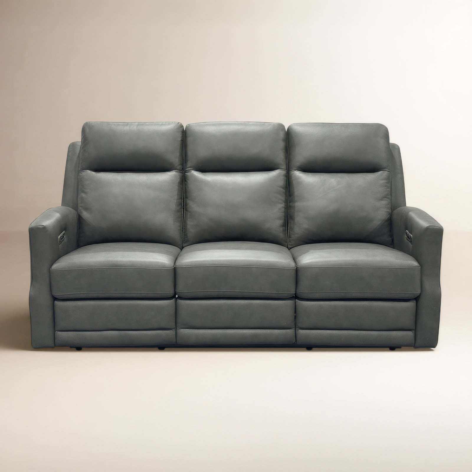 Henri 79" Reclining Sofa, Gray