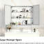 Armoire à pharmacie murale à miroir 32 po x 28 po, structure en aluminium, rangement grande capacité, usure, formaldéhyde argenté, tablettes multiples, compartiments de rangement, antirouille