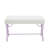 White & Light Synthetic Leather Purple Finish Bench