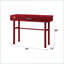 Bureau de coiffeuse, structure en métal rouge industriel avec tiroir de rangement | Rouge | Métal-2114810964