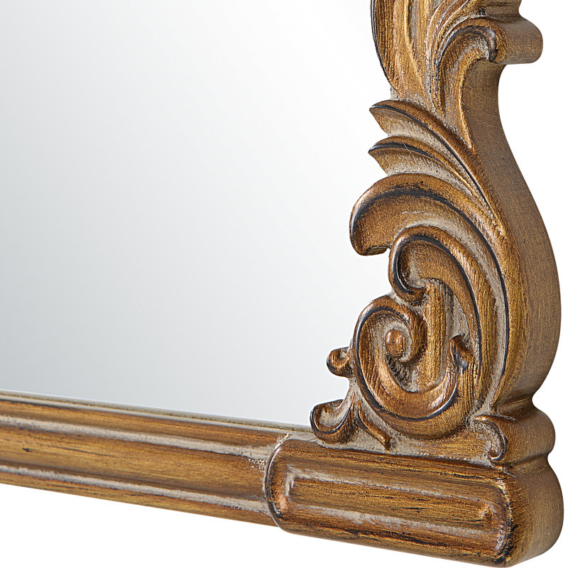 Keith Engineered Wood Wall Mirror, 28" H x 38" W, Horizontal, Antique Gold