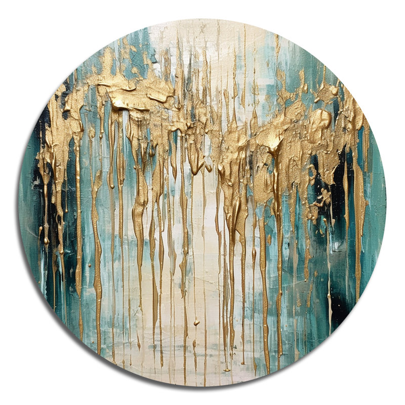 Chester - art abstrait en métal rond, H 23 po x l 23 po
