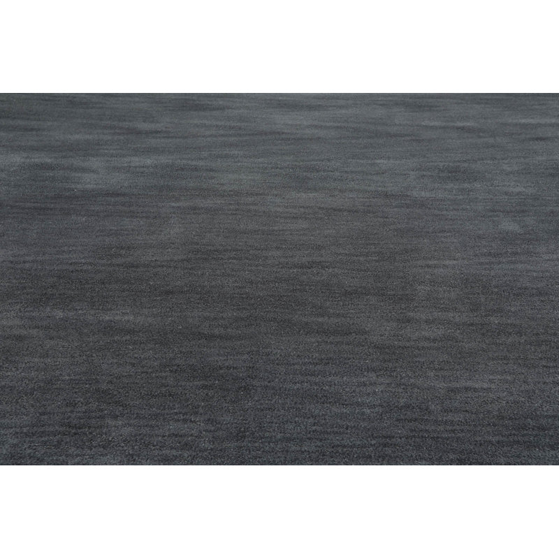 Tapis gris en laine touffeté à la main Melker, Rectangle 8 pi x 10 pi