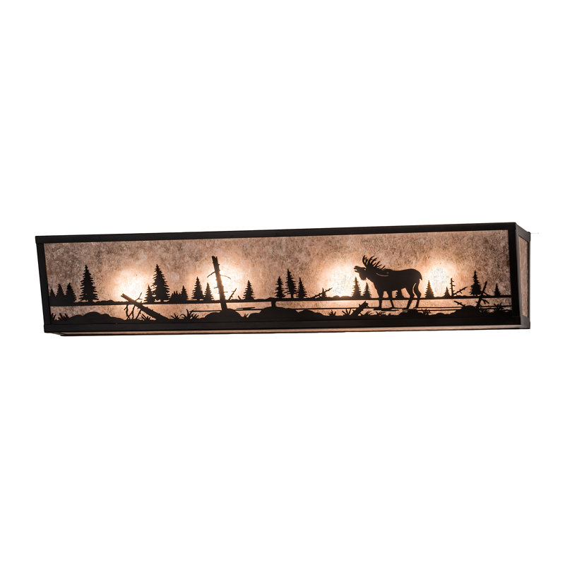 Rustic Lodge 4 - Light Bath Bar, Silver, A19