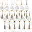 Long Acrylic Drop With Polyester Tassel Hanging Ornament Set of 12 8.7" Clear/Silver