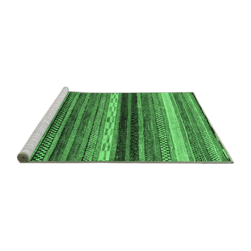 Washable Geometric Indoor Rug, Round 8'