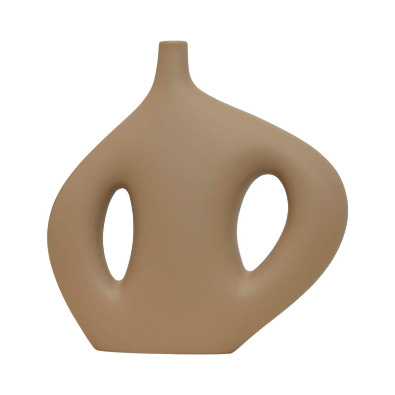 Cyna Ceramic / Porcelain Table Vase, Taupe