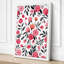 Pink Blooms Pattern Botanical - Wrapped Canvas-1200650184-1200650187