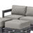 Avondale Outdoor Right Hand Loveseat And Patio Ottomans - Olefin Charcoal