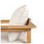 Chaise longue d'extérieur en bois d'acacia avec repose-pieds et coussins beiges Terassi