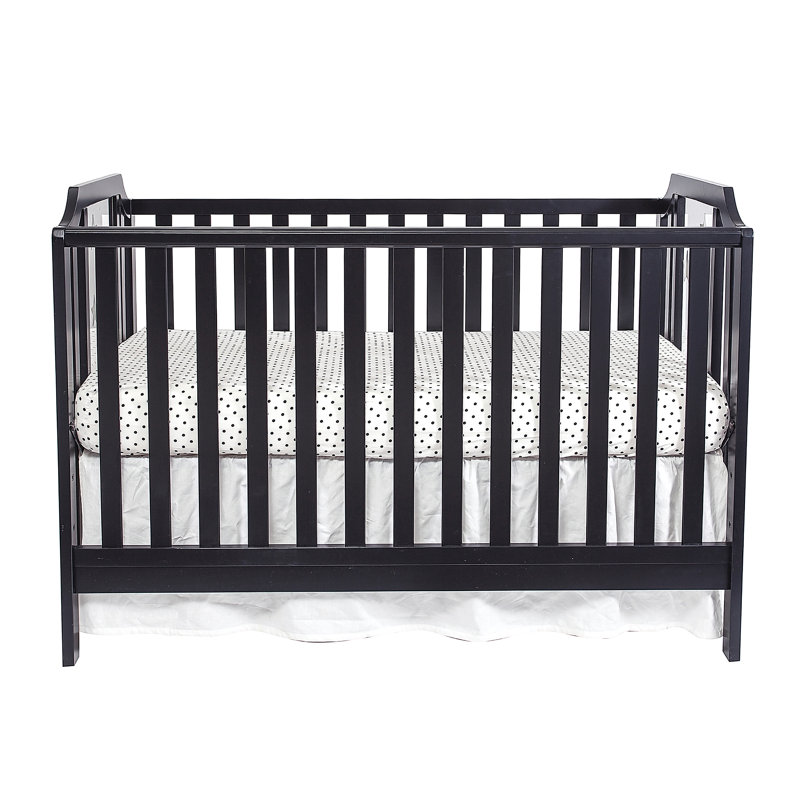 Lit de bébé convertible 3-en-1, Noir