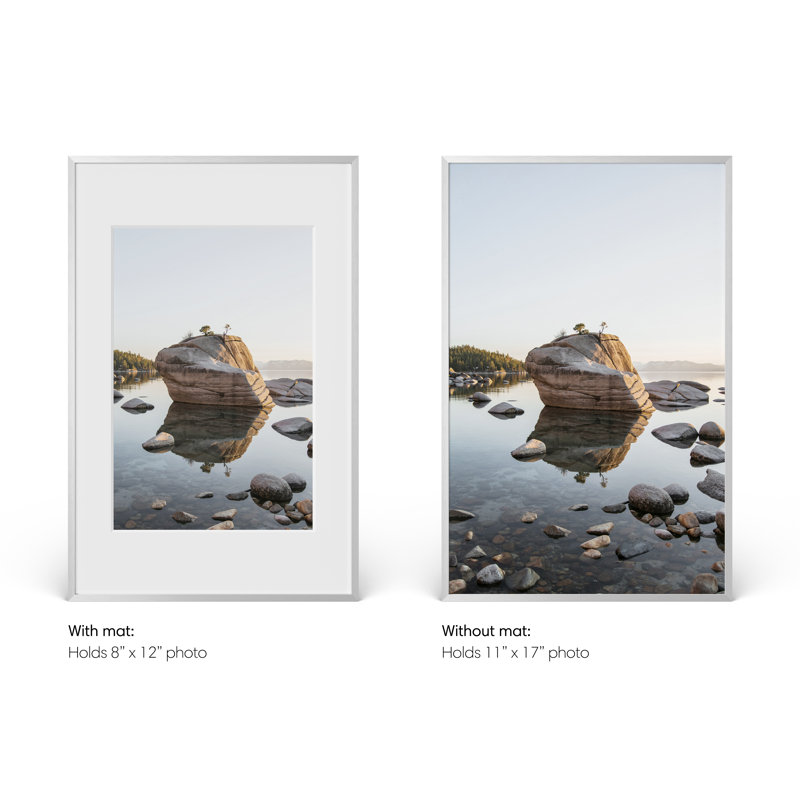 White Metal 8x10 Picture Frame with Glass