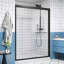 Half frameless double sliding glass shower door
