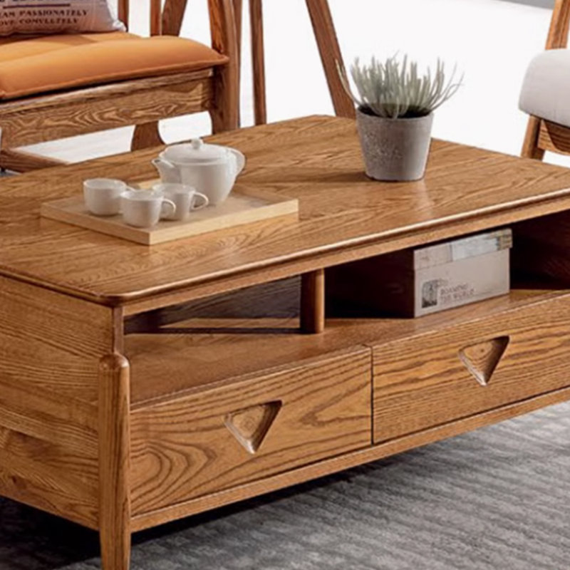 Table basse rétro en bois massif