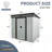 Outdoor Metal Storage Shed with Window, Transparent Panel & Free Accessories – Corrosion-Resistant Garden, Lawn Shed-123099595-123099596