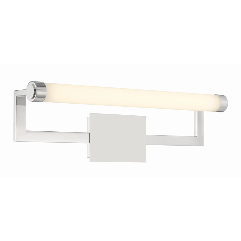 Meuble-lavabo noir mat 1 lumière Aajon, Nickel poli