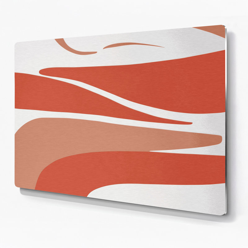 Minimalisme 89, art mural en métal brun, H 20 po x l 24 po