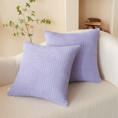 (Covers Only) Set of 2 Corduroy Reversible Throw Pillow Covers