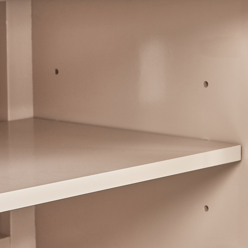 Blush and White Maple Veneer TV Console with Cabinet