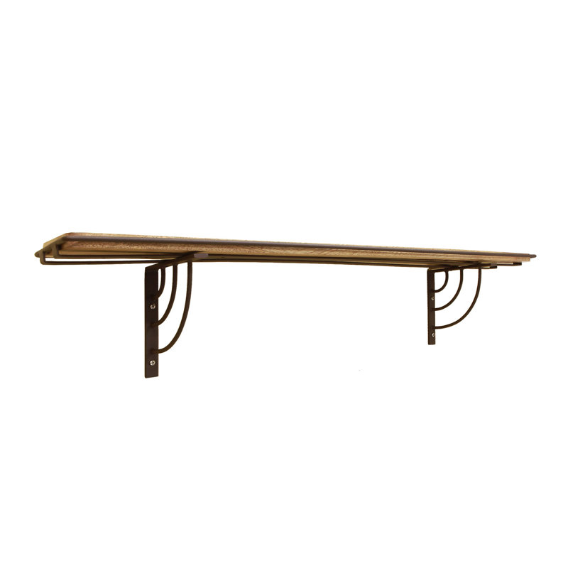 Roman Bronze Wrought Iron 36" Plant Shelf Bracket