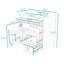 Meuble-lavabo en bois avec lavabo, 3 tiroirs et tablette réglable-130543628-130543632