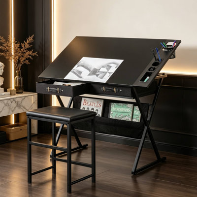 Bureau de dessin avec tabouret Yumisani