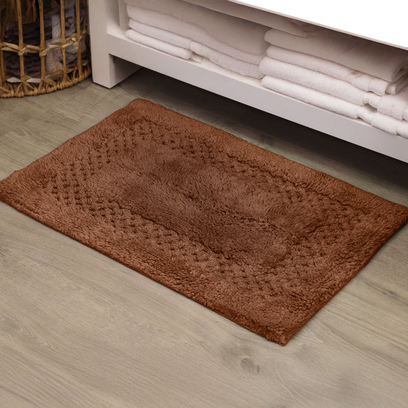 Antigona Soft Bath Rug, 17" W x 24" L, Brown