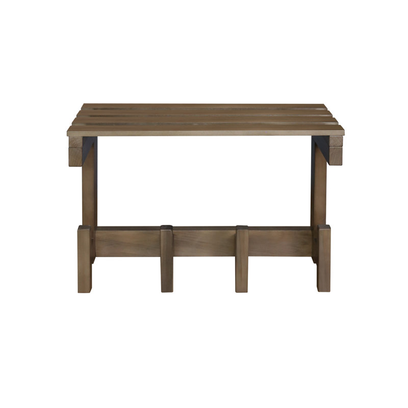 100% Solid American Hardwood Floating Wall Mounted Hook With Shelf - Autumn Gray