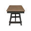 Ensemble de table de salle à manger extensible de style champêtre Ensemble de chaises rembourrées gris anthracite blé-588561935