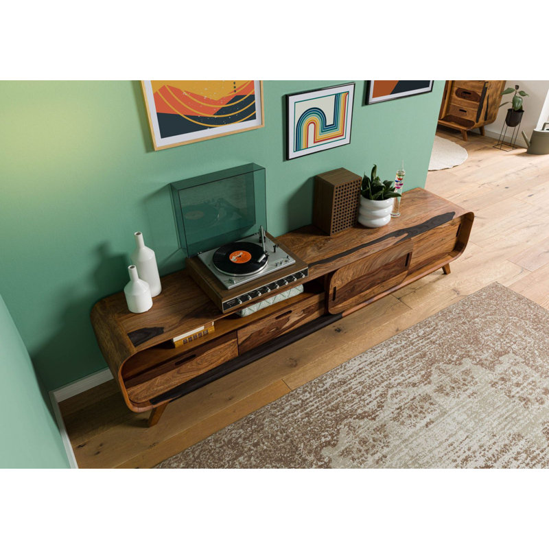 TV Stand for TVs up to 88", Dark Brown