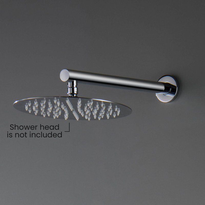 Circular 16" Wall Mounted Shower Arm, Chrome