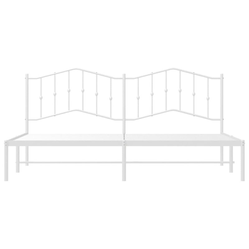 Affton Metal Bed, Small Double (4'), White