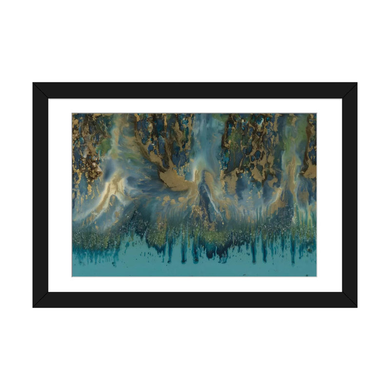 « upsurge », reproduction d’art sur toile, H 16 po x l 24 po x P 1 po, Papier beaux-arts encadré noir